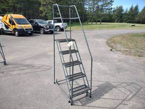 lot 339 image: Rolling Safety Ladder, 48 Top Step...