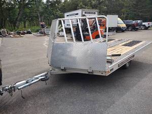 lot 2 image: Aluma Snowmobile Trailer