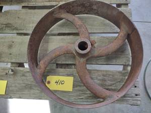 lot 410 image: Cast Steel Wheel 17 Diameter x 4 ...
