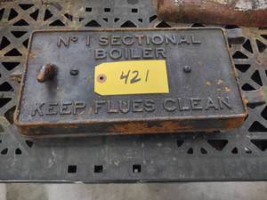 lot 421 image: Cast Iron Boiler Door, 12x8 (This I...