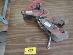 lot 423 image: (2) 5 Ton Beam Clamps (This Item Is...