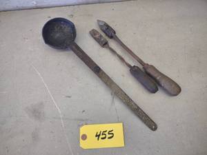 lot 455 image: Lead Ladle & (2) Soldering Irons (T...