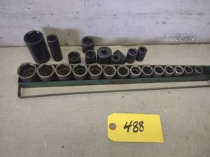 lot 488 image: 12 Impact Sockets...