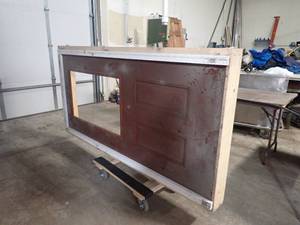 Prop Door fun for use at selfie station or Halloween, No glass window had been removed