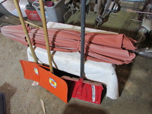 Snow Shovels and Umbrella
