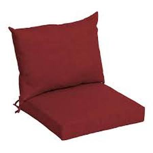 Lot of ARDEN SELECTIONS 21 in. x 21 in. Ruby Red Leala Outdoor Dining Chair Cushion   Customer Returns See Pictures