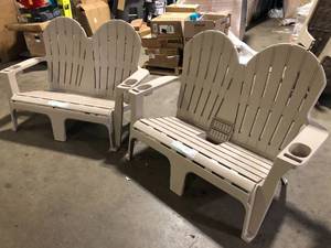 Outsunny  Adirondack Patio Chair Bench Customer Returns See Pictures