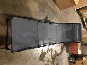 VEIKOUS Chaise Lounge Chairs for Outside Tanning Chair with Face Hole, Pillow and Side Pocket, Dark Gray    Customer Returns See Pictures