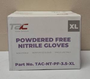 GLOBAL SOLUTIONS TAC BRAND- POWDER Free Nitrile Gloves (10 Boxes) SIZE XL