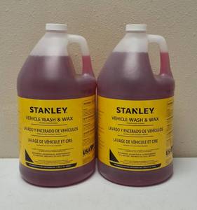 Stanley  (2) 1 Gallon Jugs of Stanley Vehicle Wash & Wax - Pressure Washer Detergent - New