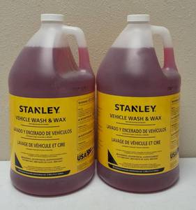 Stanley- (2) 1 Gallon Jugs of Stanley Vehicle Wash & Wax - Pressure Washer Detergent