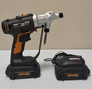Worx  Cordless DrillDriver - 20V Max Lithium, 20V Battery Charger, (2) 20V Max Lithium Batteries
