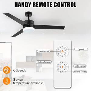Wingbo  52 DC Indoor Ceiling Fan - Walnut - With Remote -New