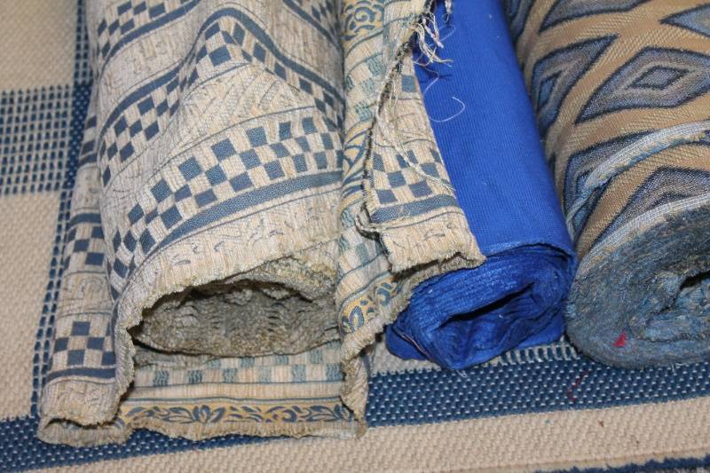 lot 12 image: Assorted Rolls and Fabrics Lot