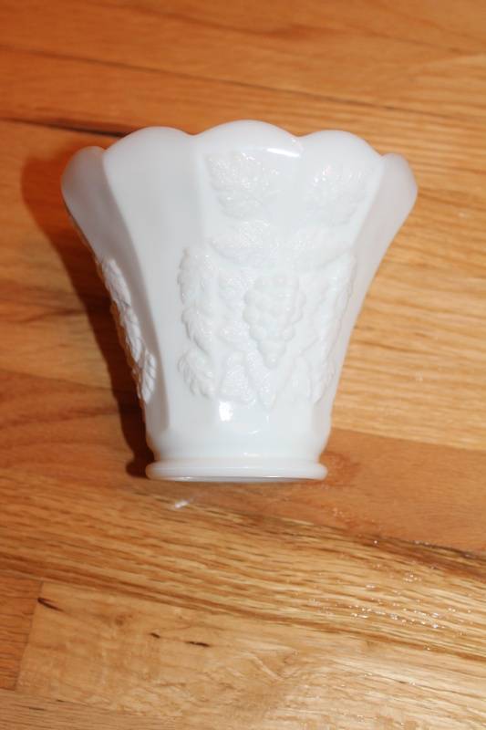 lot 46 image: Lot of White Milk Glass Dessert Dishes and Serving Pieces