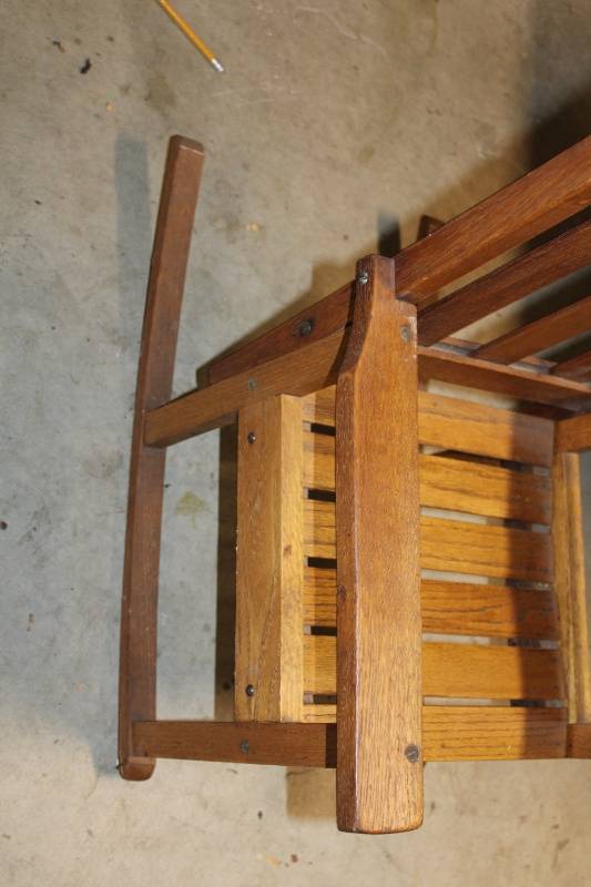 lot 136 image: Vintage Wooden Childs Rocking Chair