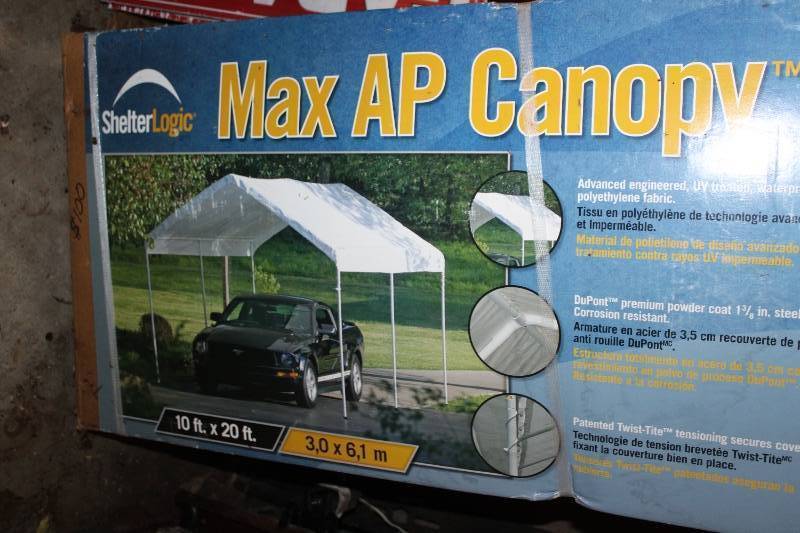 lot 9-127 image: ShelterLogic Max AP Canopy, 10 ft. x 20 ft.