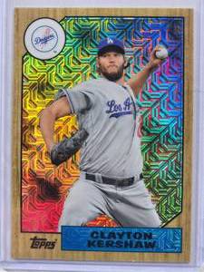 lot 741 image: Clayton Kershaw 2017 Topps Mojo Refractor #87-CK