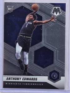 lot 752 image: Anthony Edwards 2020-21 Panini Mosaic RC #201 - Rookie Card of the Minnesota Timberwolves