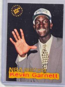 lot 761 image: Kevin Garnett Rookie 1995 Topps Stadium Club #5 NBA Draft Pick
