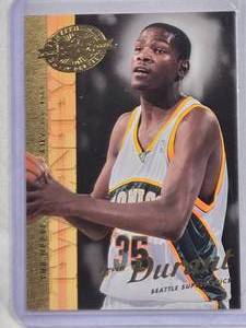 lot 763 image: Kevin Durant Rookie 2008 Upper Deck UDC20 #UD-5 Anniversary Card - Seattle SuperSonics