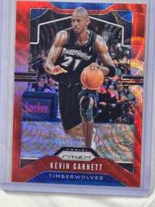 lot 767 image: Kevin Garnett 2019-20 Panini Prizm Wave Refractor #1 - Minnesota Timberwolves