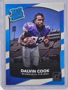 lot 774 image: Dalvin Cook Rookie 2017 Donruss Rated Rookie Football #343 - Minnesota Vikings