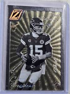 lot 780 image: Patrick Mahomes 2022 ZENITH Thick Stock Class President Silver Insert Football Card #CP-2017 - Kansas City Chiefs