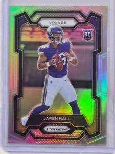 lot 788 image: Jaren Hall Rookie Holo 2023 Panini Prizm No. 367 - Minnesota Vikings