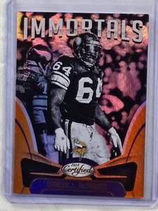 lot 793 image: Randall McDaniel 2018 Panini Certified Football No. 123 Numbered 77225 - Immortals - Minnesota Vikings
