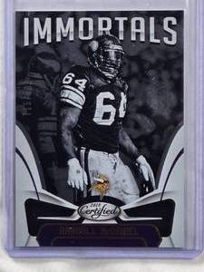 lot 796 image: Randall McDaniel 2018 Panini Certified Football #123 Immortals - Minnesota Vikings