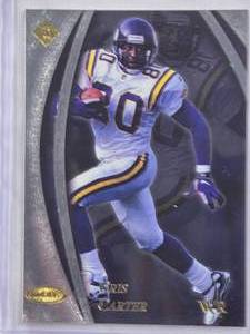 lot 801 image: Cris Carter 1998 Foil Edge #92, Numbered 25053000 - Minnesota Vikings