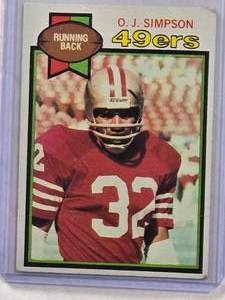 lot 803 image: O.J. Simpson 1979 Topps #  Vintage Football Card  49ers
