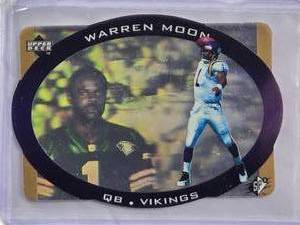 lot 804 image: Warren Moon 1995 Upper Deck Gold Die Cut SPx #25 - Minnesota Vikings