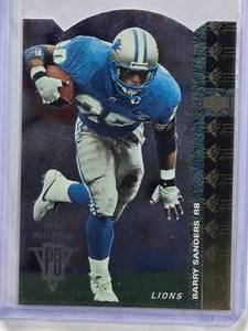 lot 808 image: Barry Sanders Die Cut Foil 1994 Upper Deck SP #158 - Detroit Lions