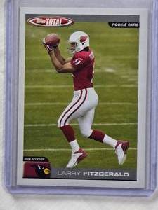 lot 812 image: Larry Fitzgerald Rookie 2004 Topps Total #400 - Arizona Cardinals