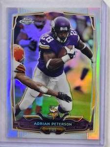 lot 822 image: Adrian Peterson 2014 Topps Chrome Refractor #89 - Minnesota Vikings