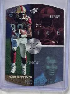 lot 827 image: Jerry Rice 1998 Upper Deck SPX Die Cut #40 - San Francisco 49ers