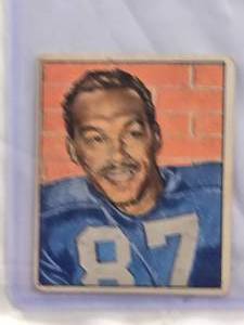 lot 829 image: Bob Mann 1950 Bowman No. 122 - New York Yanks Vintage Football Card