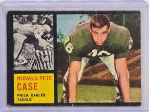 lot 835 image: Ronald Pete Rookie SP 1962 Topps #125 - Philadelphia Eagles Vintage Football Card