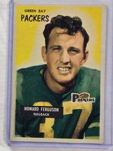 lot 836 image: Howard Ferguson 1955 Bowman #57 - Green Bay Packers Vintage Football Card