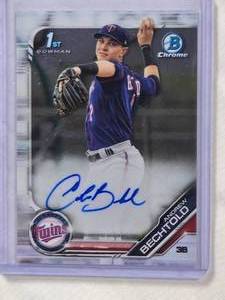lot 654 image: Andrew Bechtold 2019 1st Bowman Chrome On Card Auto #CPA-ABE