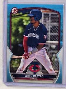 lot 666 image: Ariel Catro 2023 Topps Bowman #BD-150, Numbered 6499