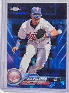 lot 668 image: Jorge Polanco 2018 Topps Chrome Sapphire #107
