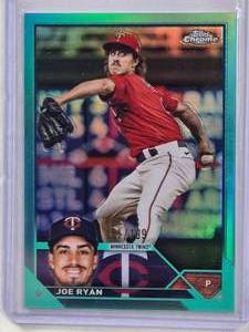 lot 671 image: Joe Ryan 2023 Topps Chrome Aqua Refractor #37, Numbered 151199