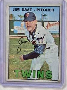 lot 680 image: Jim Kaat 1967 Topps #300 Vintage Baseball Card