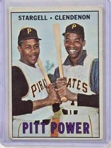 lot 690 image: Pitt Power 1967 Topps #266, Stargell & Clendenon