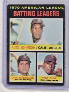 lot 714 image: 1970 American League Batting Leaders Alex Johnson, Carl Yastrzemski, Tony Oliva