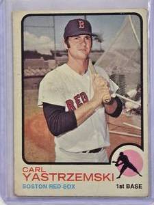 lot 715 image: Carl Yastrzemski 1973 Topps #245 Vintage Baseball Card