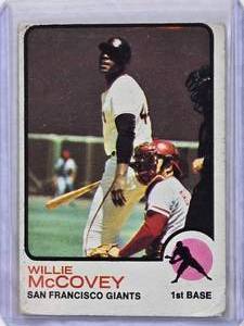 lot 716 image: Willie McCovey 1973 Topps #410 Vintage Baseball Card